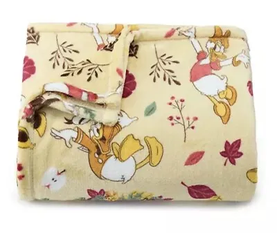 FALL FRIENDS Mickey & Friends Oversized Plush 5x6' THROW BLANKET The Big One • $26.95