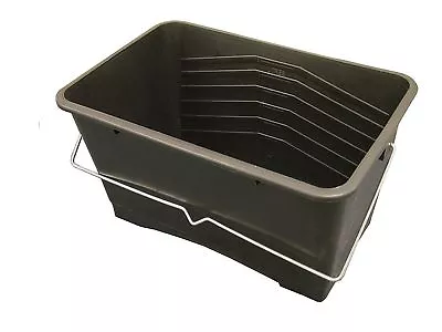 15l Black Plastic Paint Scuttle With Metal Handle Paint Bucket 15 Litres • £7.99