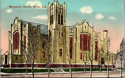 Antique Postcard Berne Indiana Mennonite Church Monroe Wabash Adams Co. 2 Cent • $5.95