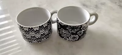 Missoni For Target Espresso Black And White Set Of 2 Cups  Mugs • $39.99