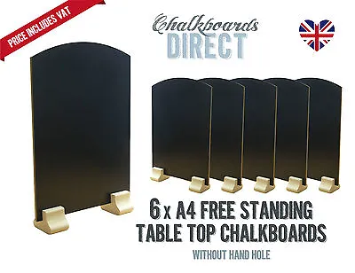 A4 Chalk Board/handheld Table Top Pub Menu Black Board Pack Of 6 (A4-NH) • £30.99
