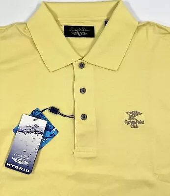 Straight Down Hybrid Polo Mens XL Shirt Cypress Point Golf Club Yellow Aerocool • $205.08