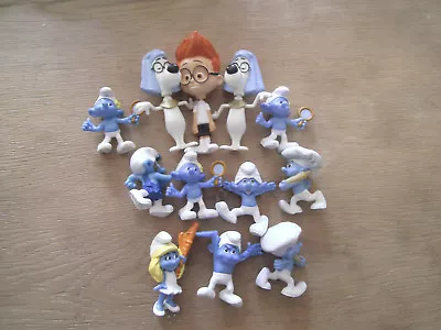 12 Smurfs Vanity Smurfette More + 2 Peabody 1 Sherman + Papa Magic Book Ceramic • $12