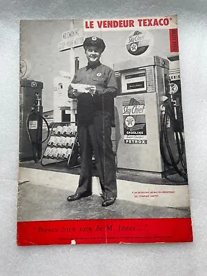 1956 Texaco Oil Gas French Magazine Pump Mccoll Frontenac Globe Tin Can Sign • $20