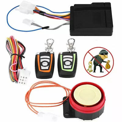 Motorcycle Scooter Security Alarm System Anti-theft Remote Control Engine Start • $22.99