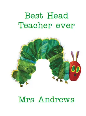 £1.99 • Buy Personalised Greetings Card Thank You Teacher Hungry Caterpillar School Nursery