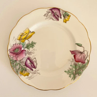 $24 • Buy Bone China ROYAL ALBERT England Flower Of The Month No 8 POPPY Salad Plate 8“