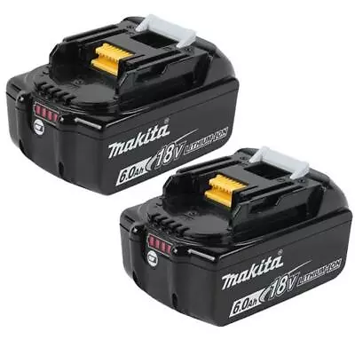 2x Genuine Makita 18V 6.0Ah Li-Ion LXT Battery BL1860 6AH New Star Battery • £155.47