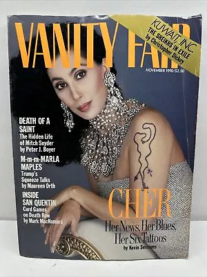 Vanity Fair Magazine November 1990 Cher Tattoos • $11.98