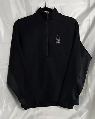 Spyder SZ Small Black 3/4 Zip Heavy Weight Pullover Jacket Tops Outdoor • $26