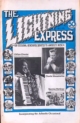 R Crumb Cover LIGHTNING EXPRESS Arhoolie Records Folk Music Paper 1976 • $12