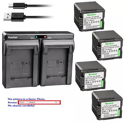 Kastar Battery Dual Charger For Panasonic VW-VBG260 PV-GS85 PV-GS90 Camcorder • $10.99