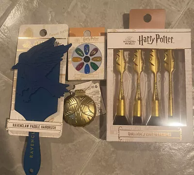 Harry Potter Lot- Makeup Brushes Folding Mirror Brush Paddle Brush False Nails • $45.99