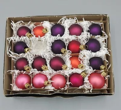 Smith & Hawken Mini Glass Christmas Balls Set 19 Made In Germany Ruby Tone 1  • $45