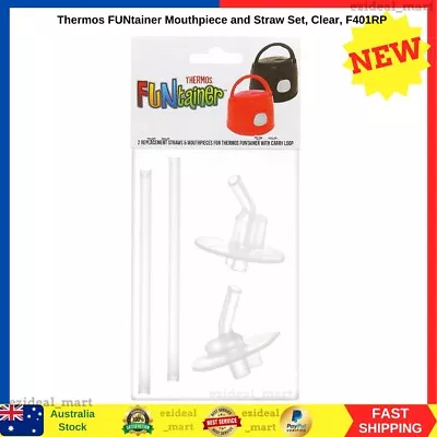$13.40 • Buy Thermos FUNtainer Replacement Mouthpiece And Straw Set For Bottles F401RP Clear