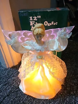 £12.99 • Buy Fibre Optic 12  Colour Changing WHITE Christmas Angel.