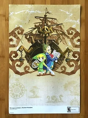 2007 Official Legend Of Zelda Phantom Hourglass / Twilight Princess Poster RARE! • £24.60