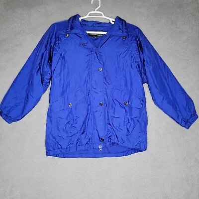 Pacific Trail Women’s Jacket Size Large Vintage Royal Blue Full Zip Snap Outdoor • $16.15
