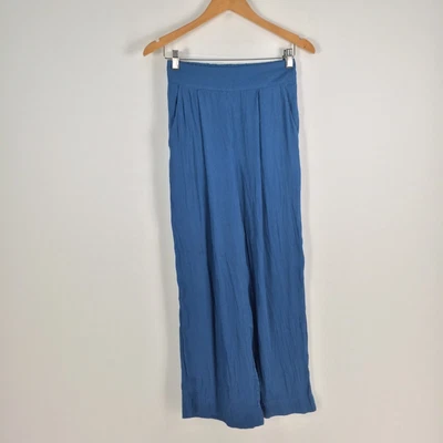 $22.95 • Buy Oysho Womens Pants Size S Blue Straight Leg Solid Stretch 044736