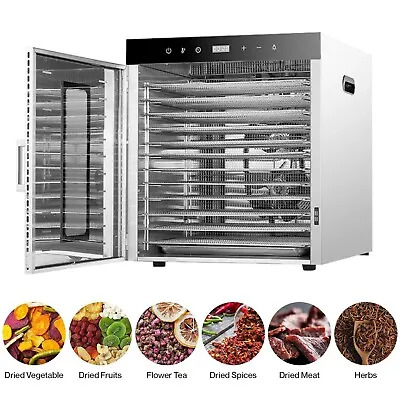 12 Trays Food Dehydrator Machine 1000W Stainless Steel Jerky Fruit Drying • $130.99