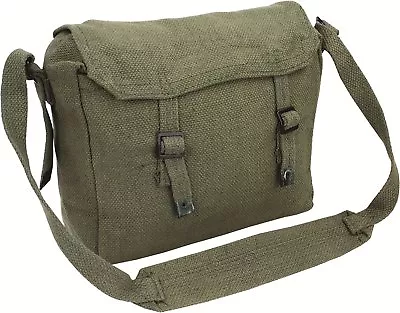 Highlander Army/Military Webbing Haversack Messenger Bag - OLIVE • £11.95