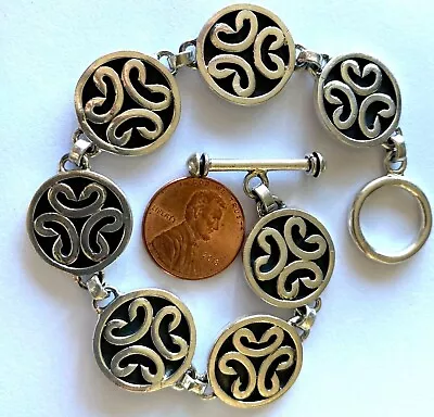 Vintage Mexico Sterling Silver 925 Ladies Bracelet Beautiful Design  • $79.99