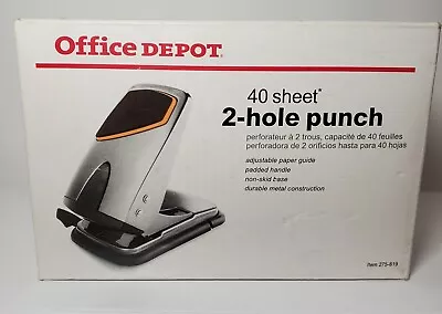 Office Depot 40 Sheet 2 Hole Punch 275-819  Padded Handle • $11.95