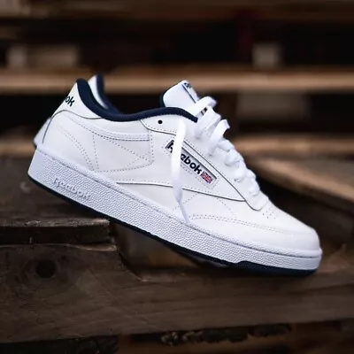 Reebok Club C 85 Men’s Tennis Shoe White Athletic Lifestyle Sneaker #156 #457 • $59.95