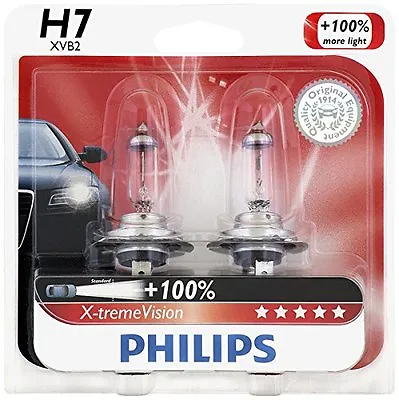 2x Philips H7 Super Bright Upgrade Headlight 100% More Light Bulb 12972 GERMANY • $39.98