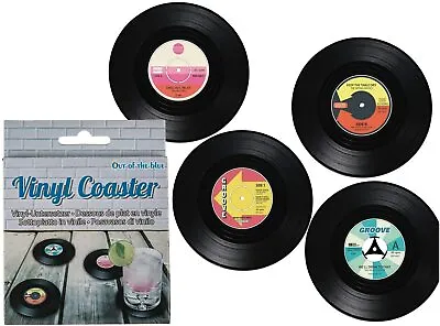 £4.75 • Buy Vinyl Record Coasters Drinking Coaster Set Of 4 