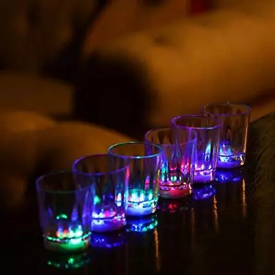 Light Up Cups LED Flash Light Up Drinking Glasses Bar Night Club Party Drink 12 • £24.20