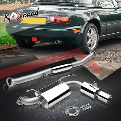 For 90-97 Miata Mx-5 Na 1.6/1.8 3.5 Rolled Tip Muffler Catback Exhaust System • $191.99