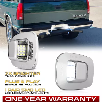  CHROME  LED License Plate Lights Tag Lamps For Chevy S10 Tahoe GMC Yukon Sonoma • $15.12