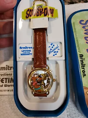 Vintage ARMITRON Musical Scooby Doo Quartz Watch NEW Excellent Free Ship • $128