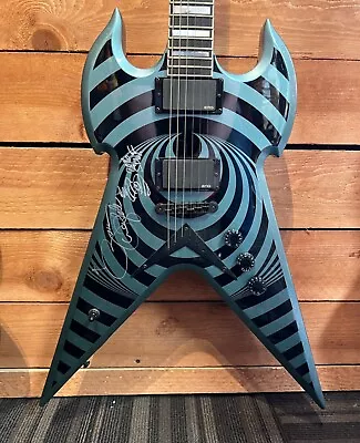 2016 Wylde Warhammer Pelham Blue Guitar Signed And Drawing By Zakk Wylde • $2500