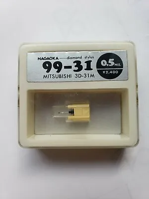 NAGAOKA 99-31 Mitsubishi 3D-31M Record Needle Diamond Stylus 0.5mil Japan • £61.64