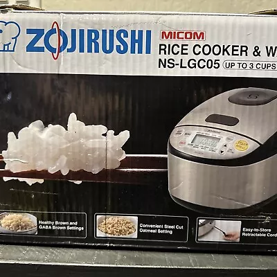 Zojirushi Micom NS-LGC05 Rice Cooker & Warmer - Stainless Black - 3 Cups • $89.99