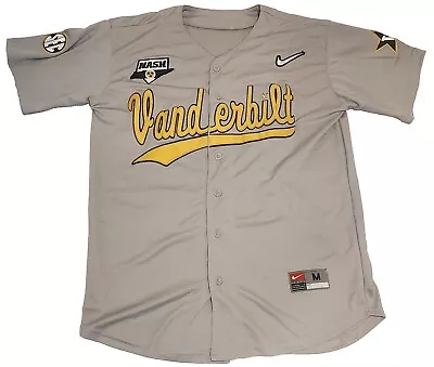 Vintage Nike Vanderbilt Baseball Jersey Button Down SEC Patch • $70