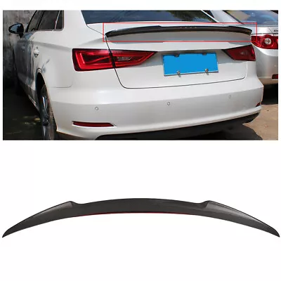 Trunk Spoiler For 2014-2020 Audi A3 S3 Sedan Real Carbon Fiber Glossy Finish • $117.58