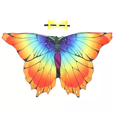  Girly Decor Halloween Costumes For Adults Butterfly Wings Cape Fairy • £11.49