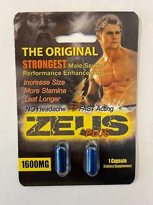 Zeus Plus DOUBLE 1600 Mg (8 Pills) Male Supplement • $18.90