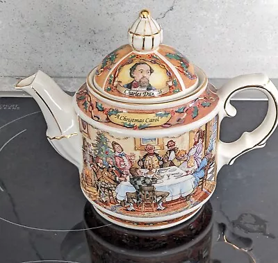 Attractive  Vintage Charles Dickens 'A Christmas Carol' Teapot By Sadler • £18