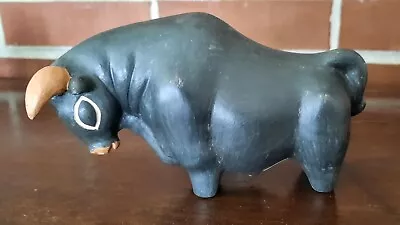 Vintage Terra Cotta Pottery Bull Chile Andes Andean Figurine Sculpture 7  Long • $25.95