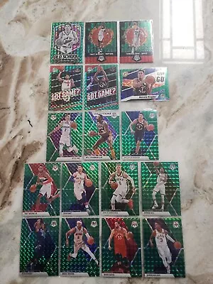 2019/20 Mosaic Basketball Green Parallel Lot Of 17 • $9.99