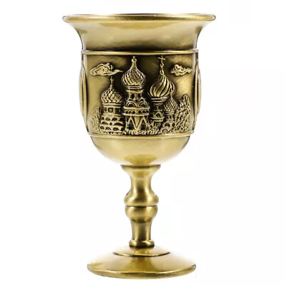 Vintage Engraved Goblet Chalice Wine Cup Medieval Witchcraft Cocktail Glass • $7.99