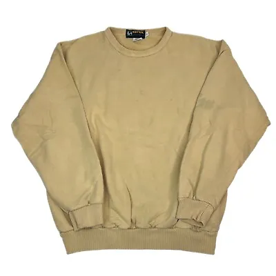 Vintage Eddie Bauer Ebtek Crewneck Sweatshirt Blank Yellow Size Medium • $19.99