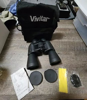 Vivitar Binoculars 7x50 UV Coated Lens With Soft Case And Lens Covers Hunting • $23