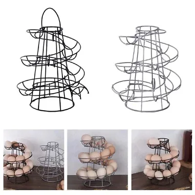 Creative Spiral Egg Holder Stand Rack Holds Up To 18 Eggs Kitchen Storage New Uk • £10.38