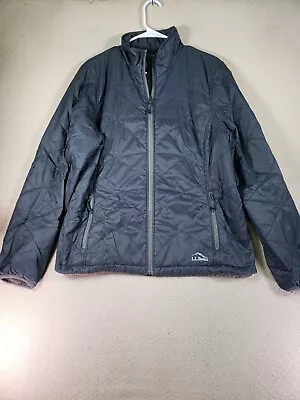 L.L. Bean Jacket Mens Large Gray Nylon Puffer Softshell Full Zip Hiking Camping • $24.95