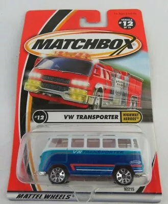 Matchbox 2001 # 12 Highway Heroes Volkswagen VW Transporter  Blue/White • $7.95